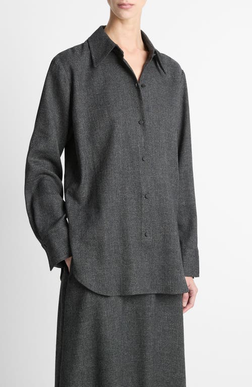 Vince Tweed Button-up Shirt In Gray