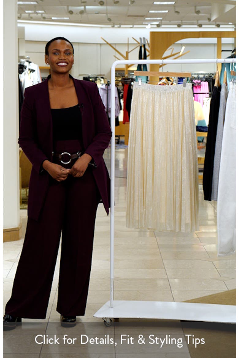 Metallic Pleated Skirt video