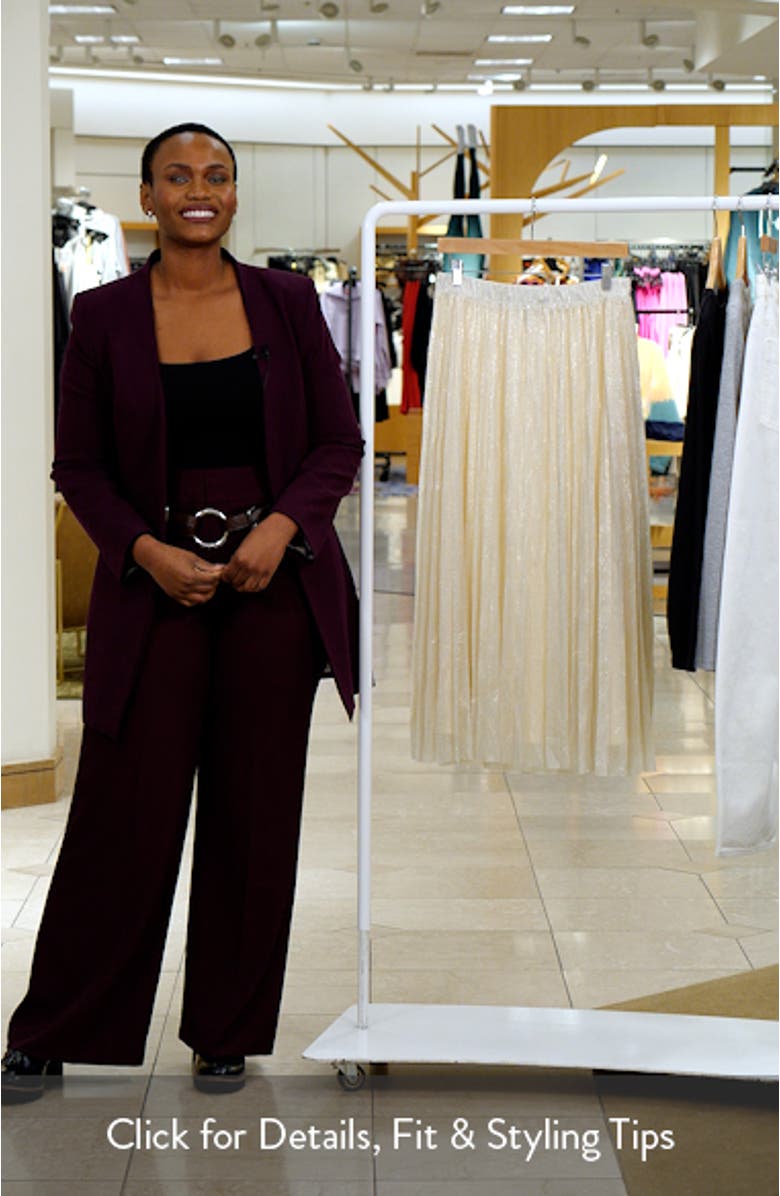 Metallic Pleated Skirt, sales video thumbnail