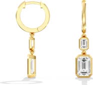 Everlee Emerald Bezel Lab Diamond Drop in 14K Gold