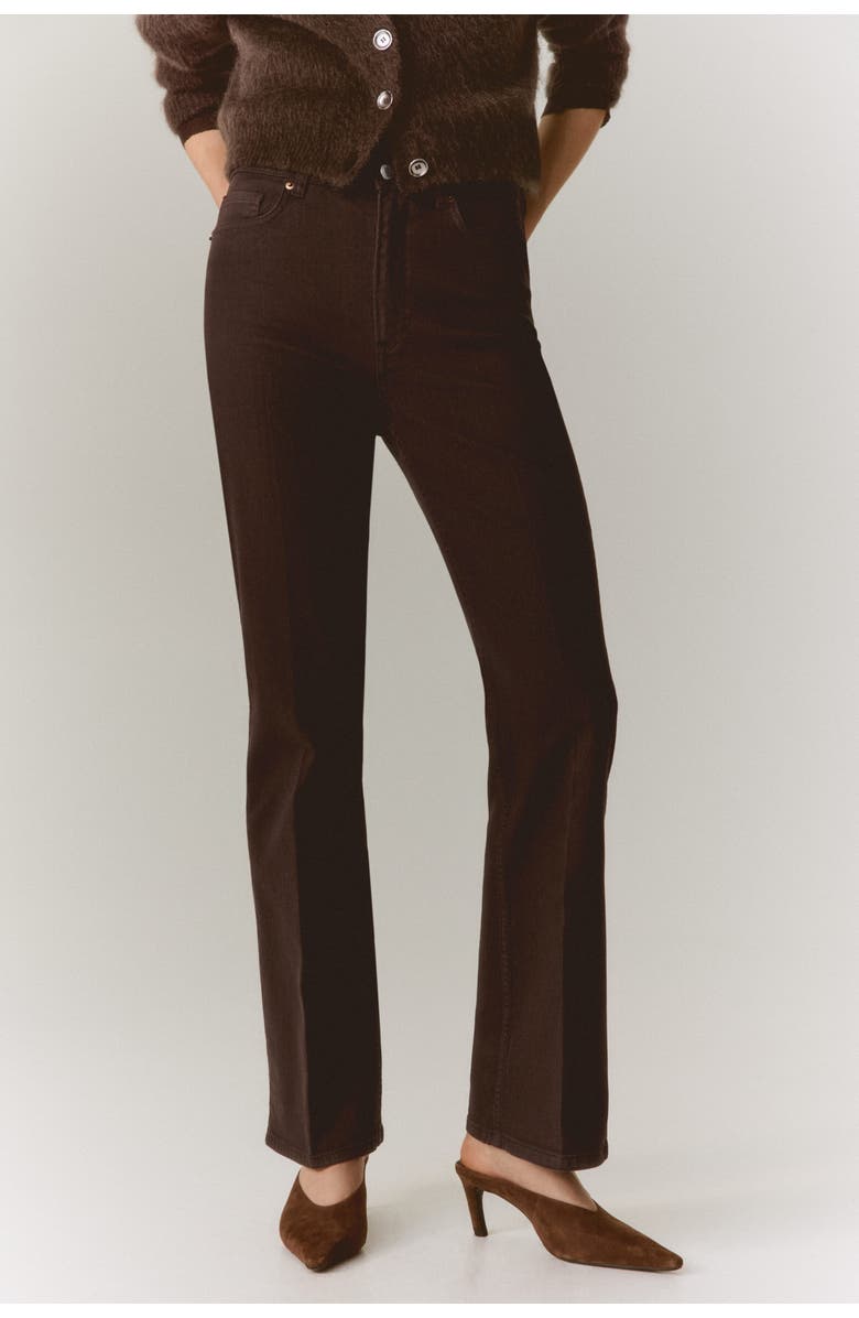 H&M Bootcut High Jeans, Alternate, color, Dark Brown