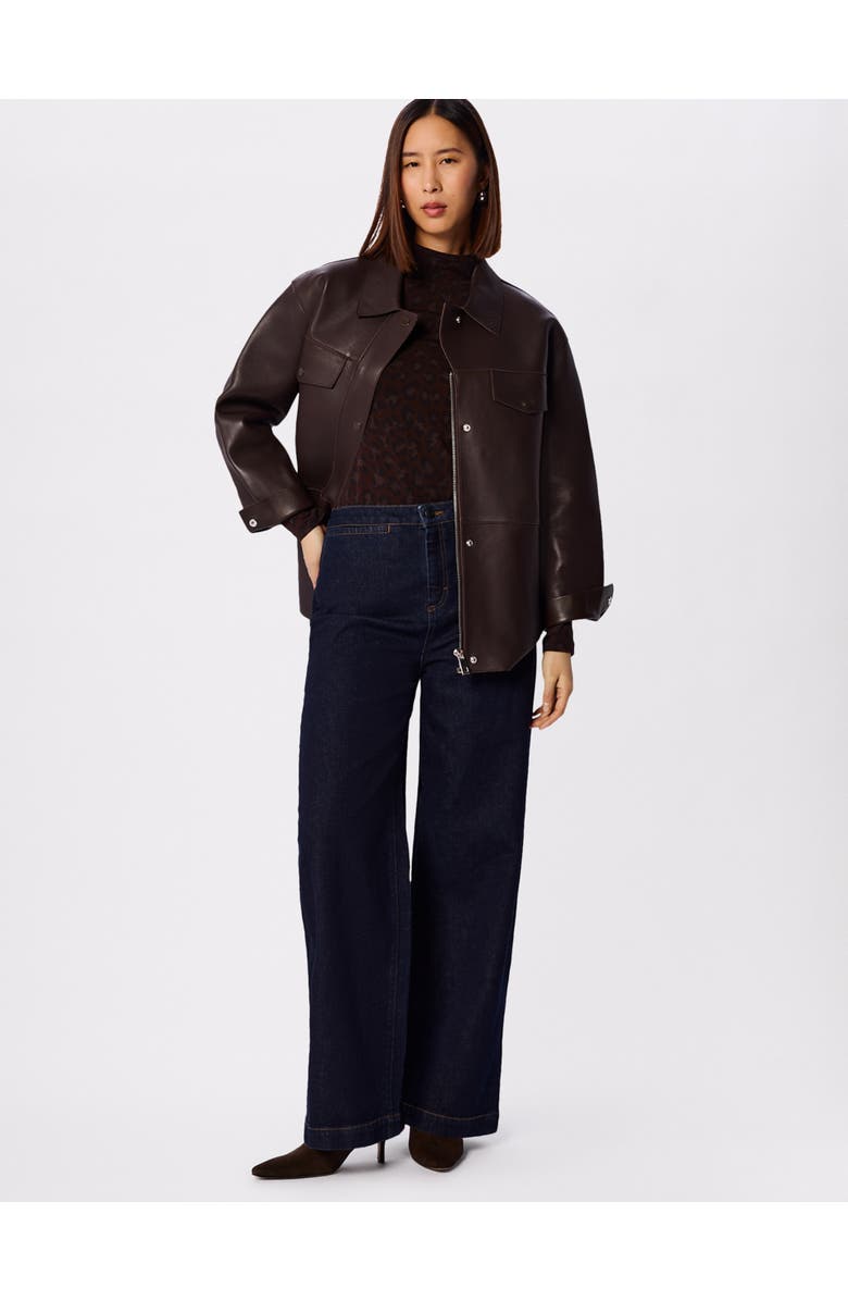 Whistles Animal Roll Neck Top, Alternate, color, Leopard Print