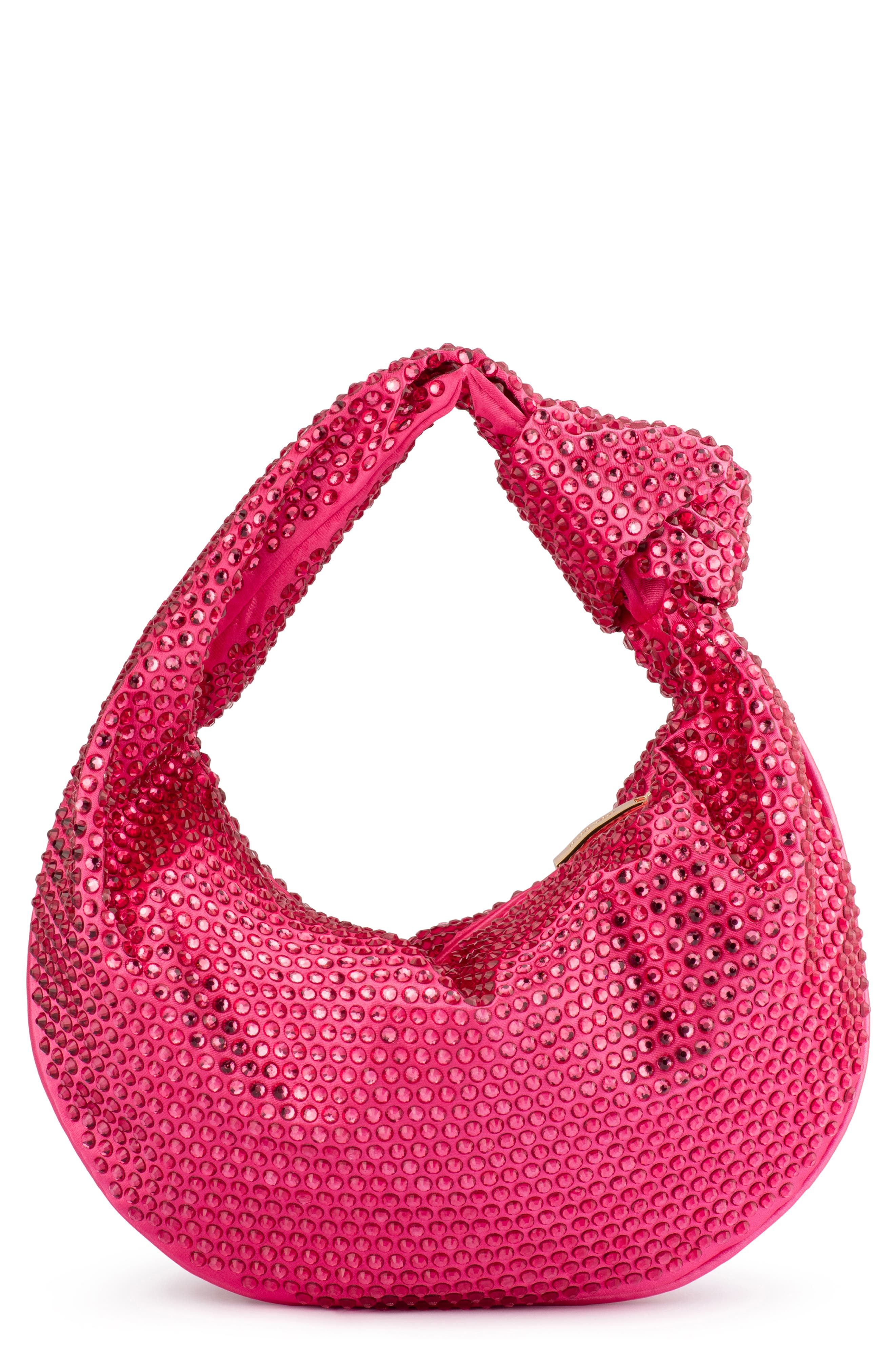 Olga Berg Juliana Crystal Top Handle Bag, Main, color, Fuchsia