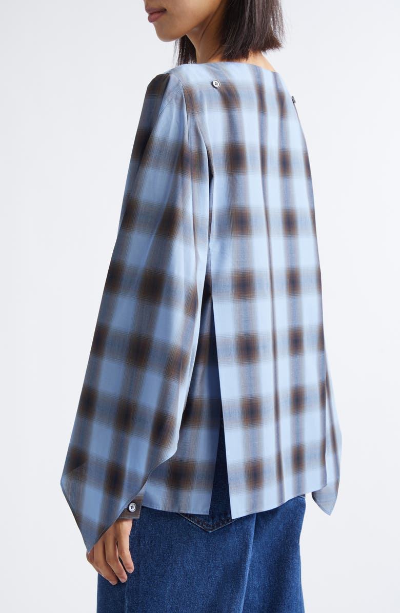 EENK Check Transformable Layered Top, Alternate, color, Blue Multi