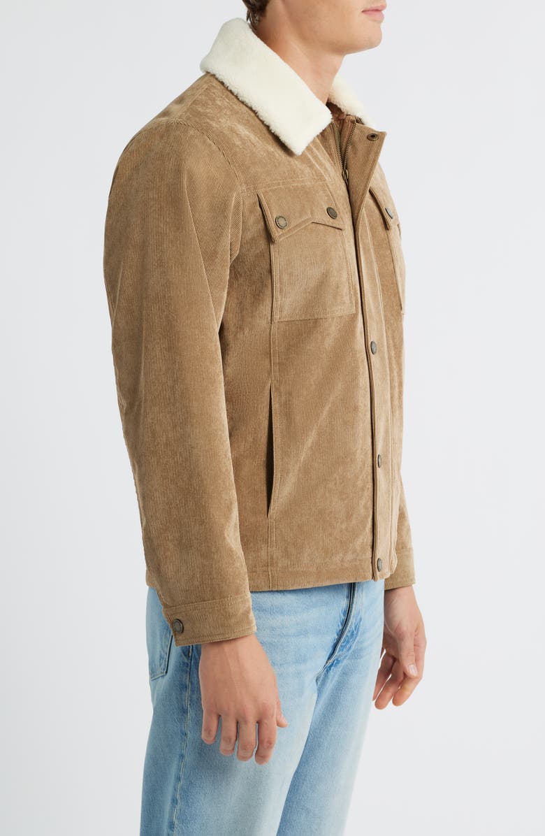 Pendleton Seabeck Corduroy Trucker Jacket with Faux Shearling Lining, Alternate, color, Old Oak