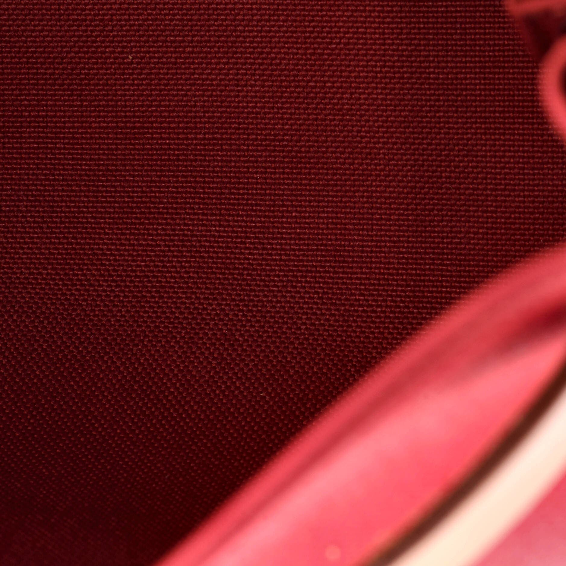 Pre-Owned Hermes Herbag Zip Leather and Toile 31, Alternate, color, Rouge Grenat