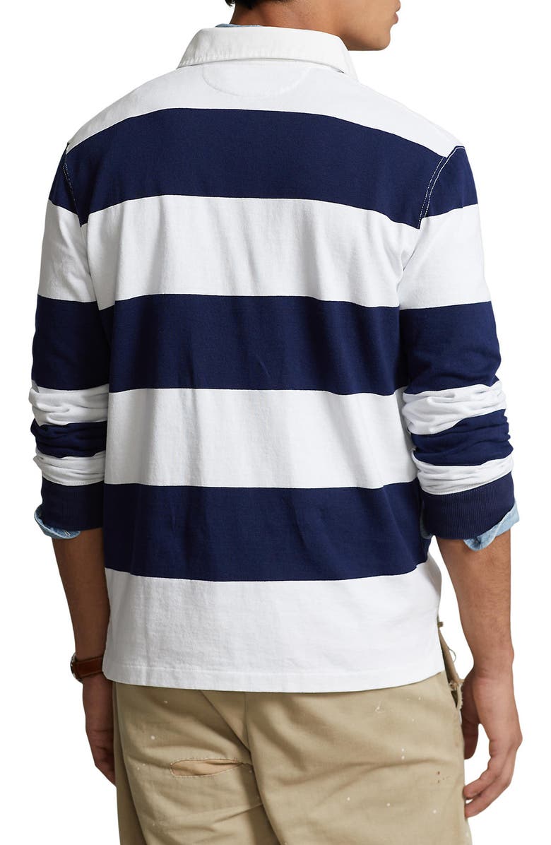 Polo Ralph Lauren Classic Fit Rugby Stripe Long Sleeve Polo, Alternate, color, 