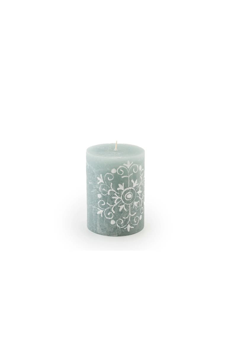 Henna Duck Egg Painted Candle, Main, color, Duck Egg Blue - 3x4"