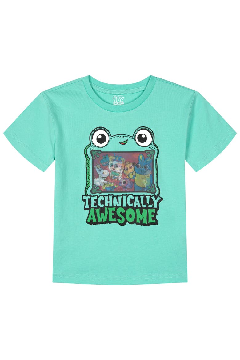 Toy Story Holographic Short Sleeve T-Shirt, Main, color, Toy Story Mint Green