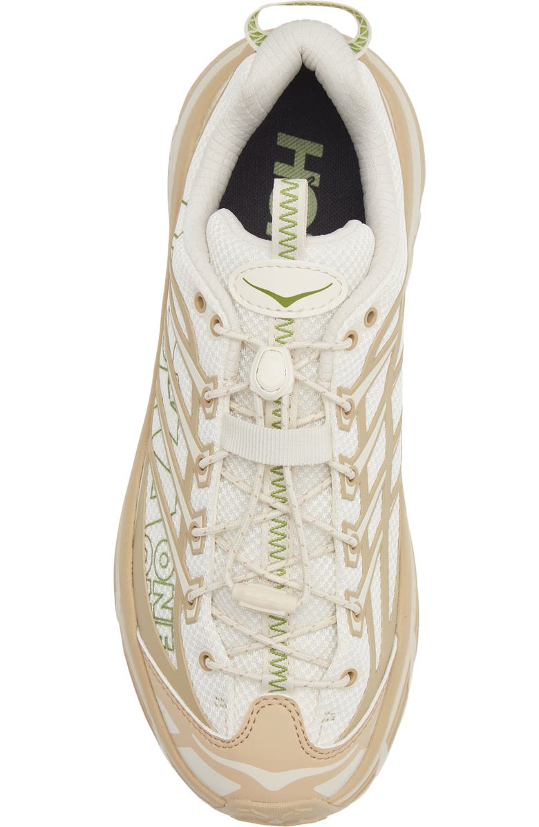 HOKA Mafate Three2 Wordmark Sneaker, Alternate, color, Khaki / Oatmilk