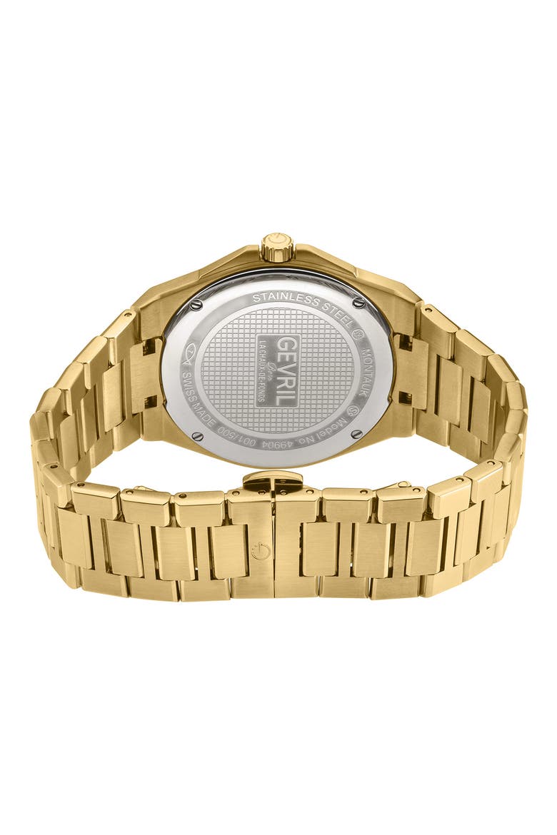 Montauk Stainless Steel Bracelet Watch, 40mm, Alternate, color, WHITE/ GOLD