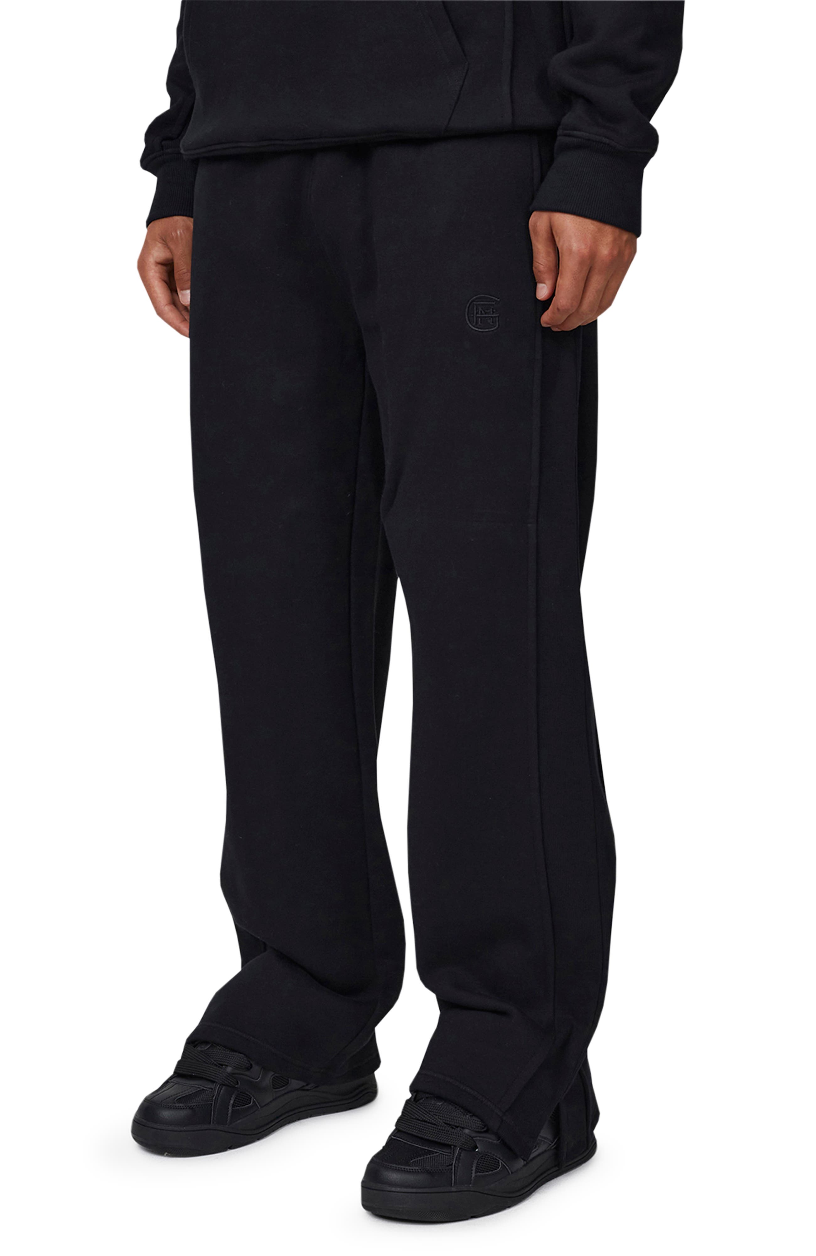 Good For Nothing Ribbed Emblem Split Hem Baggy Jogger (Men) | Nordstrom