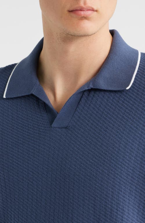 Hugo Boss Boss Isello Tipped Polo Sweater In Blue