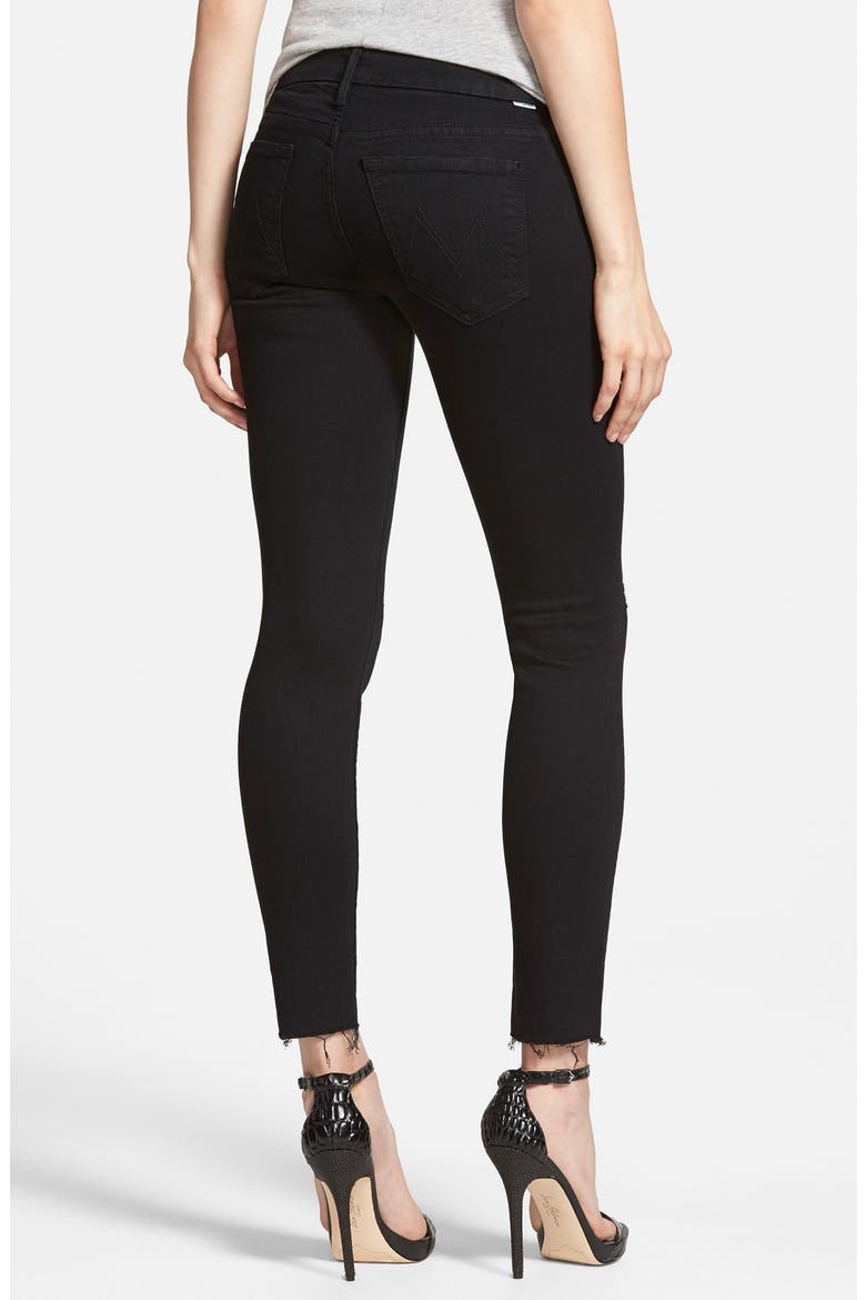The Looker Frayed Ankle Skinny Jeans, Alternate, color, GUILTY AS SIN