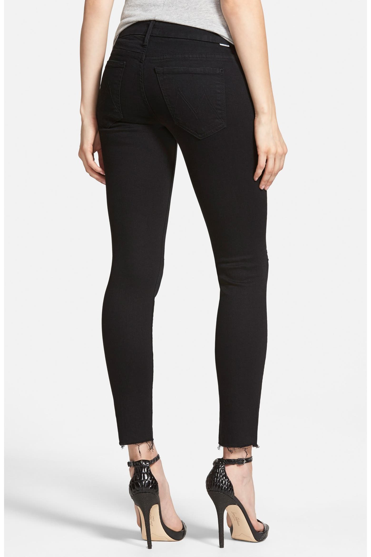 Freayed MOTHER The Looker Frayed Ankle Skinny Jeans (Women) | Nordstromrack