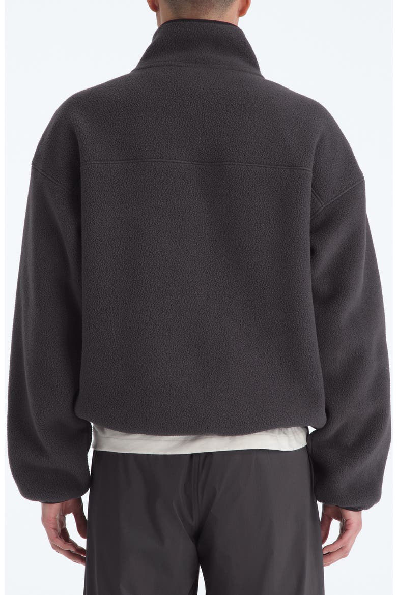 Red Box Quarter Zip Fleece Pullover, Alternate, color, OBSIDIAN