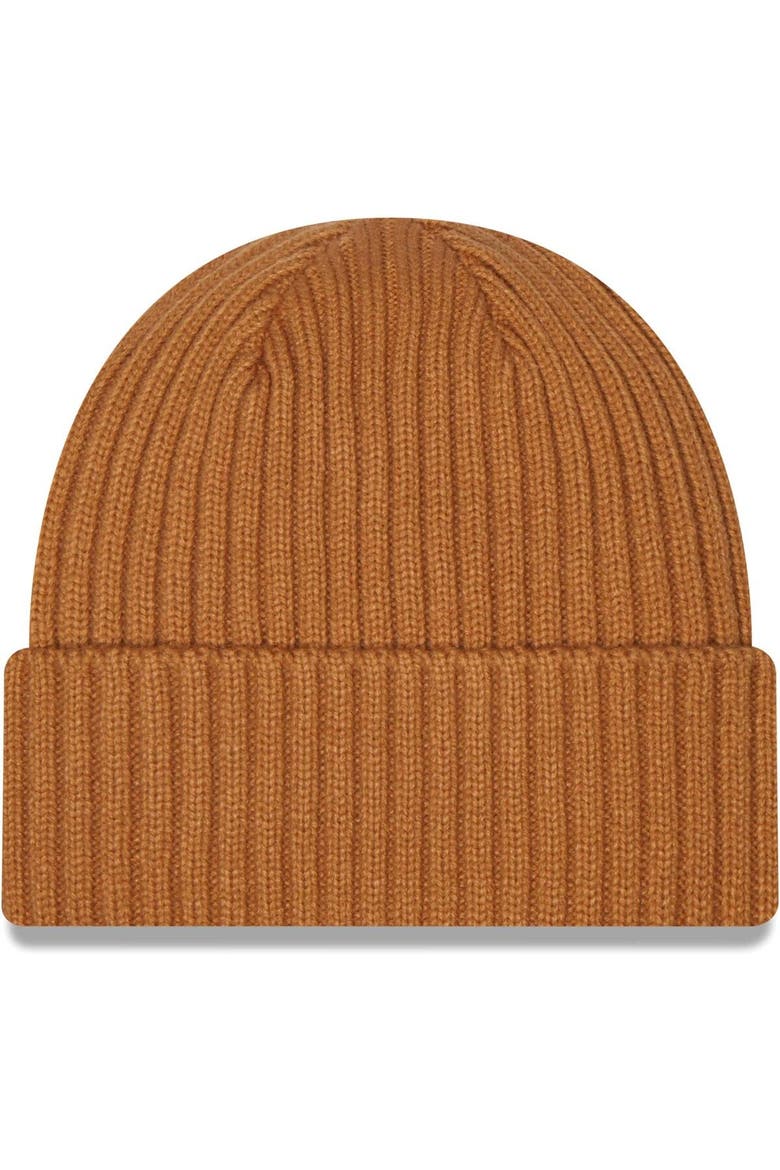 Men's New Era Brown Seattle Seahawks Core Classic Cuffed Knit Hat, Alternate, color, Brown