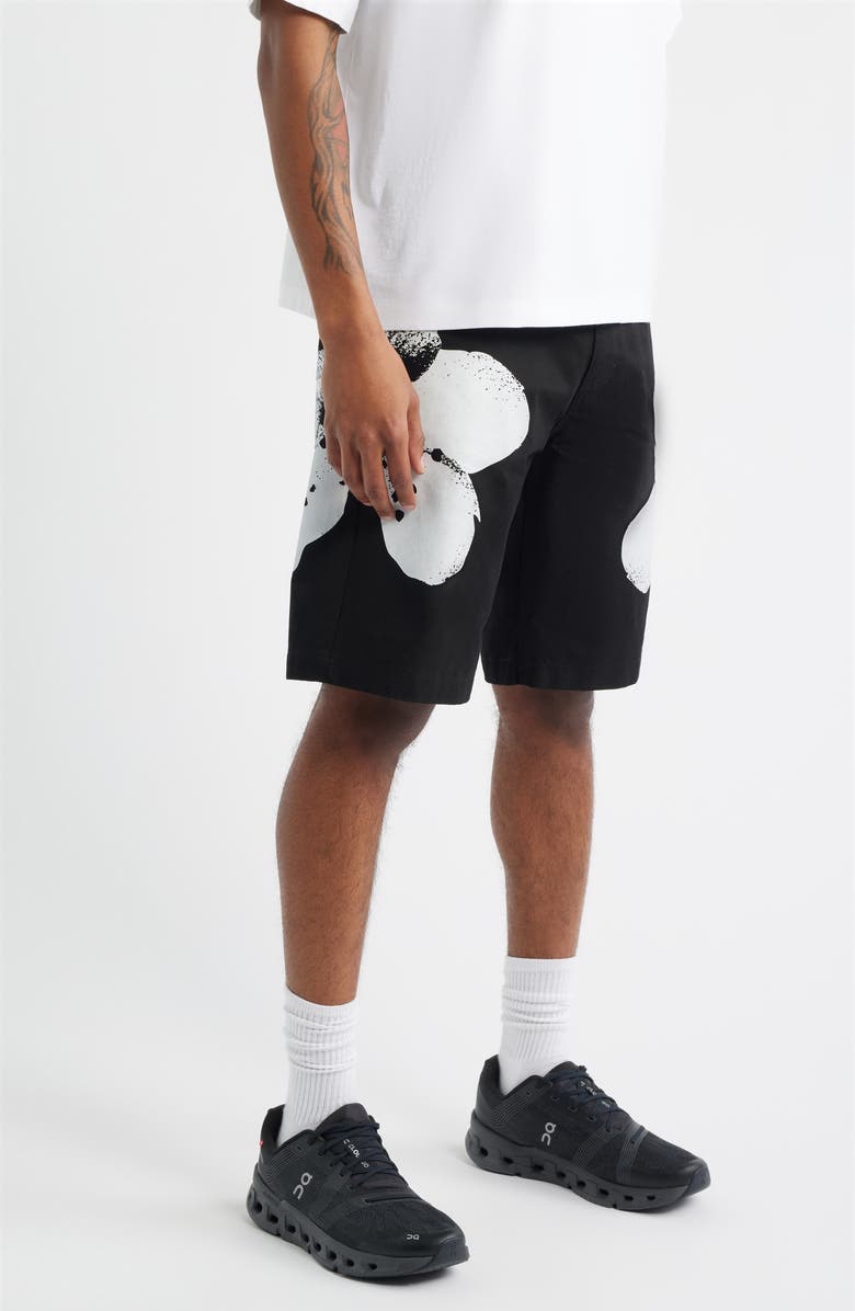 SANTO STUDIO Cole Houshmand Edition - Flower Roma Shorts, Alternate, color, Black