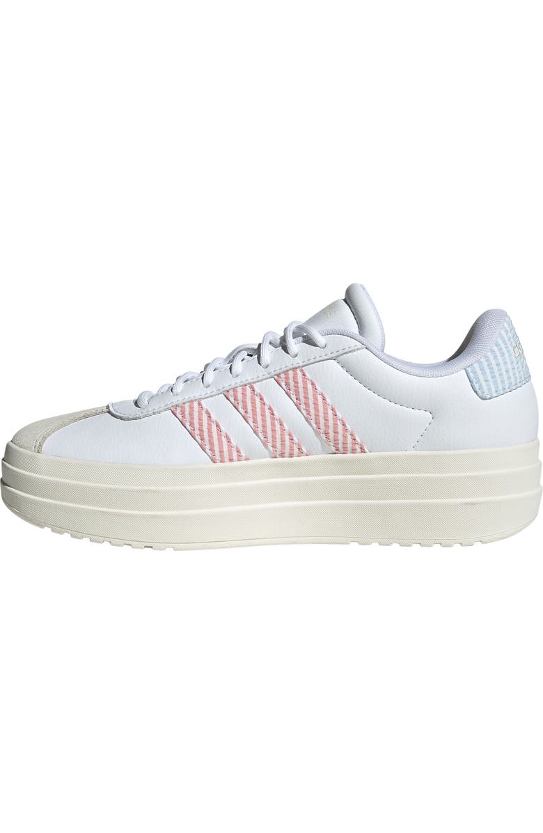 adidas VL Court Bold Platform Sneaker, Alternate, color, White/ Preloved Scarlet/ Blue