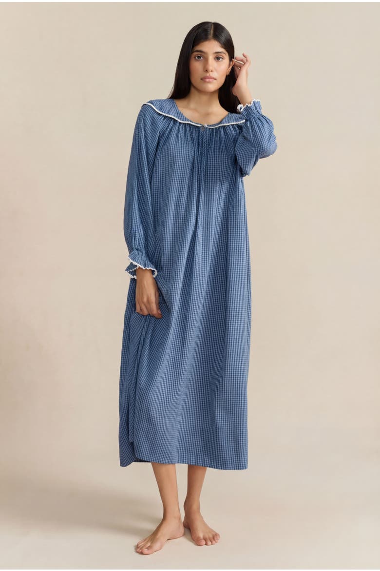 Katharine Nightdress, Main, color, Denim Check