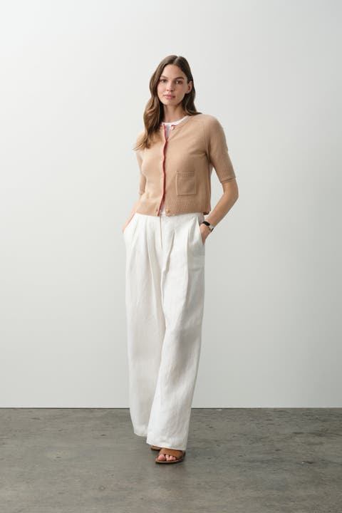 Ana Elbow Sleeve Cashmere Cardigan