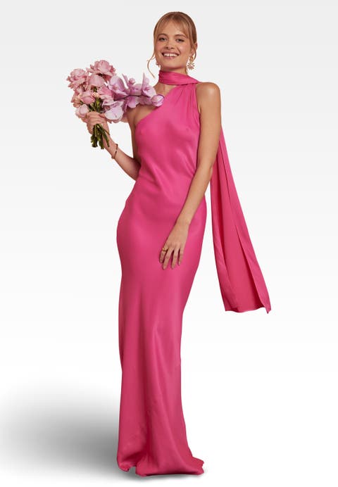 Cressida Satin Asymmetric Dress