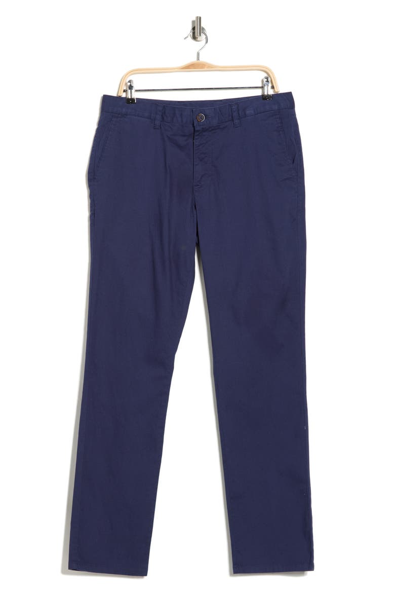 Straight Leg Flat Front Pants, Alternate, color, OCEAN DEEP