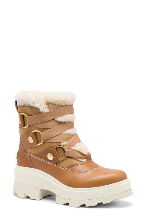 Joan FRWD Cozy Genuine Shearling Trim Waterproof Boot (Women)