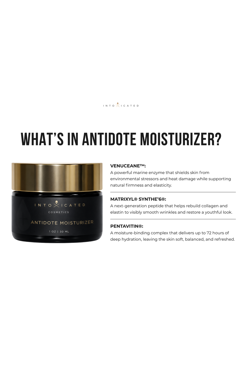 Intoxicated Cosmetics Snake Serum + Antidote Moisturizer | Anti-Aging Formula with Vegan Snake Peptides &  Fine Line Smoothing in a Hydrating Daily Moisturizer, Alternate, color, NO COLOR