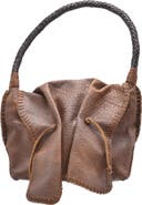 Carlos Falchi Shoulder Butterfly Leather Bag