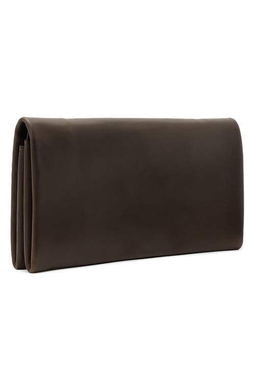 Allsaints Harluna Leather Clutch Bag In Brown