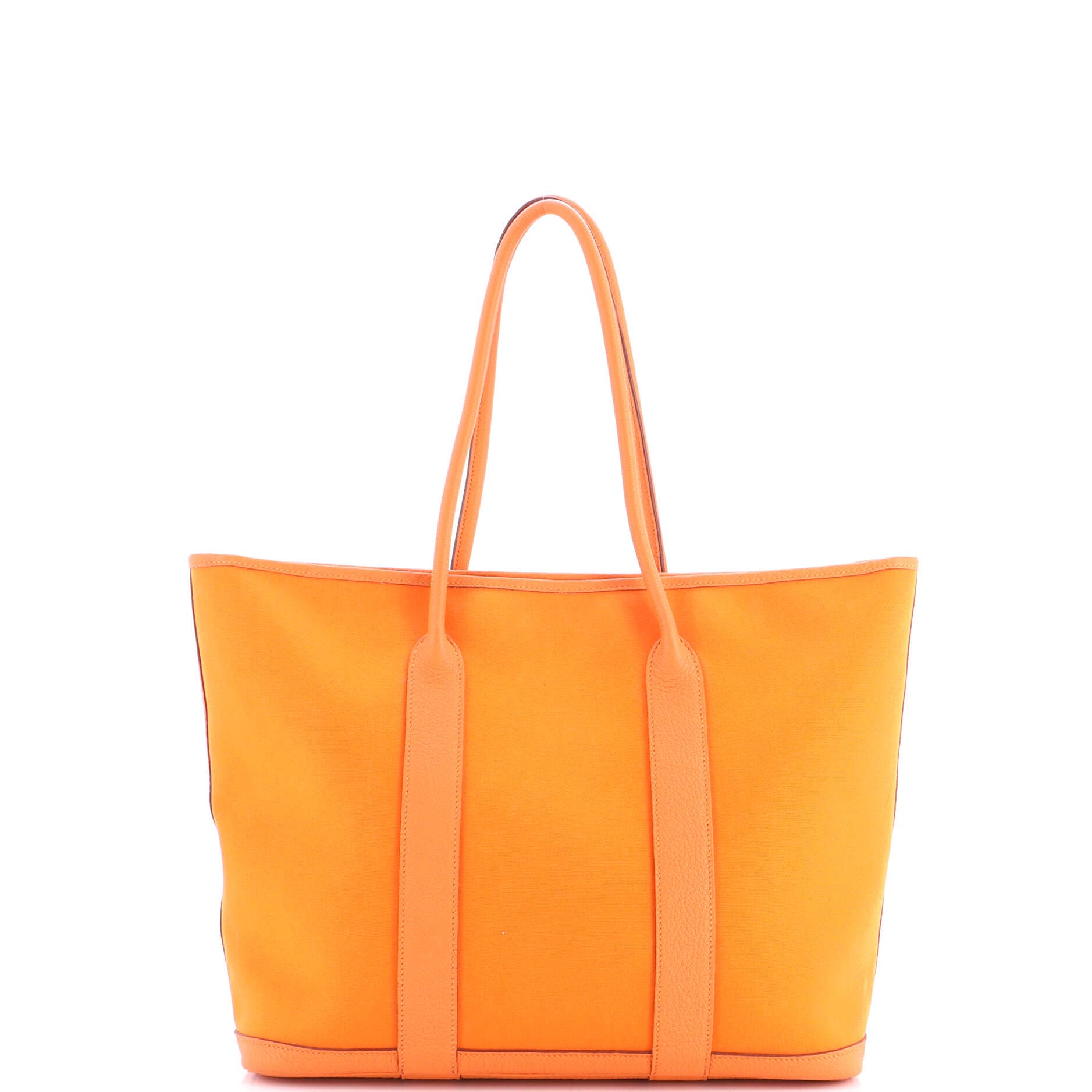 Garden Party Zip Tote Toile and Leather 36, Alternate, color, Orange H