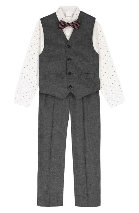 Kids' Dress Shirt, Pants, Vest & Bow Tie Set (Toddler & Little Kid)