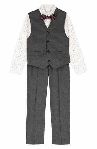 VAN HEUSEN Kids' Dress Shirt, Pants, Vest & Bow Tie Set