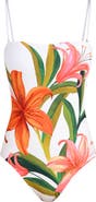 La Blanca Jungle Blossoms Beaded One-Piece Swimsuit