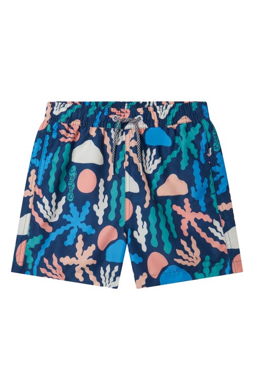 Boardies Kids' Palm Springs Swim Trunks In Navy