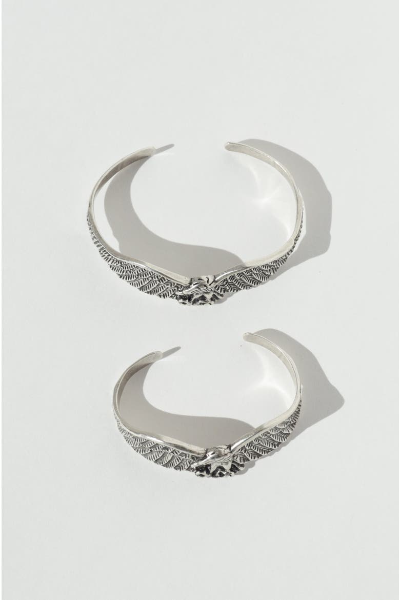 Eagle Cuff, Alternate, color, Silver