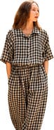 PINK HALEY Vanessa Linen Gingham Shirt