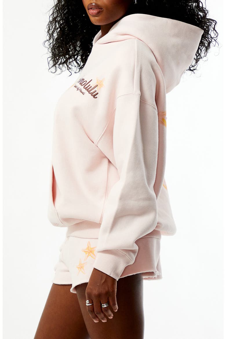 Honolulu Graphic Print Hoodie, Alternate, color, LIGHT PINK