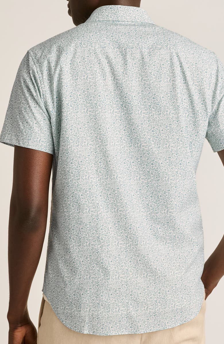 Bonobos Vine Print Tech Short Sleeve Button-Up Shirt, Alternate, color,