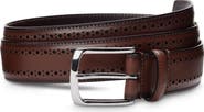 Allen Edmonds Manistee Brogued Leather Belt