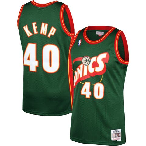 Men
s Mitchell 
Ness Shawn Kemp Green Seattle SuperSonics Hardwood Classics Swingman Jersey
