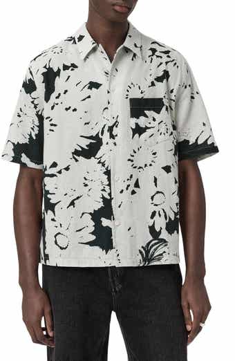 Giron Floral Linen & Cotton Short Sleeve Button-Up Shirt