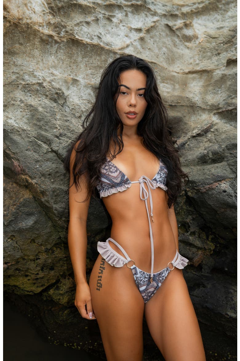 Bruna Bikini Bottom, Alternate, color, Brown Mosaic