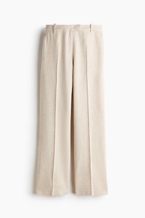 Linen-blend Tailored Trousers