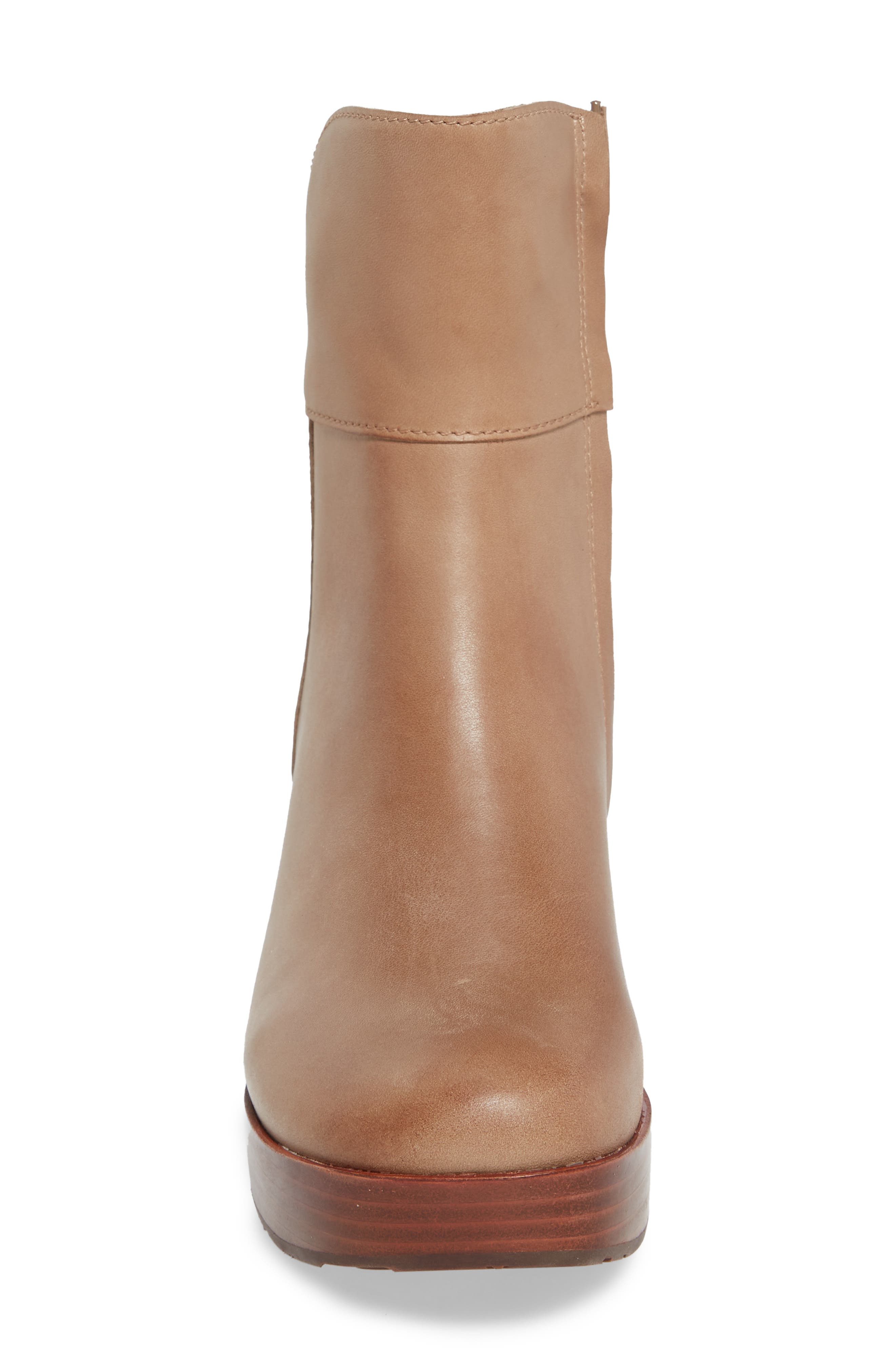 Chocolat Blu Retro Platform Boot, Alternate, color, Taupe Leather