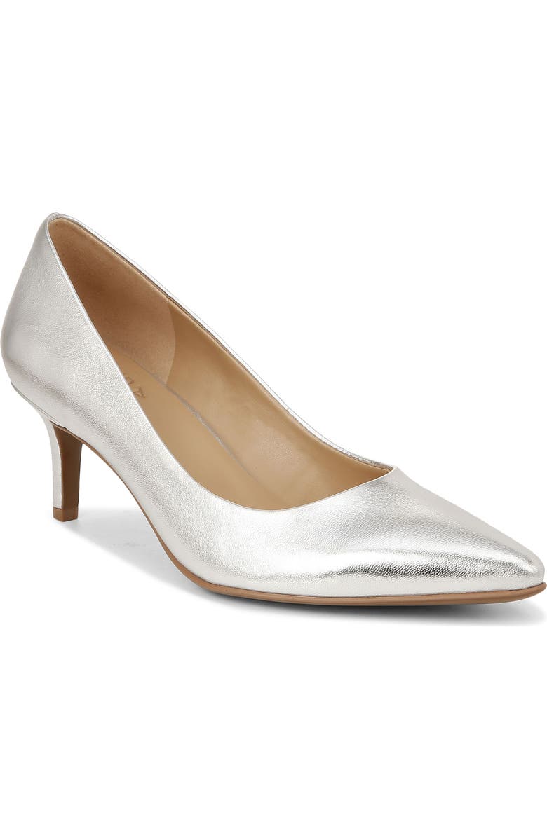 Naturalizer Everly Pump, Main, color, Silver Leather