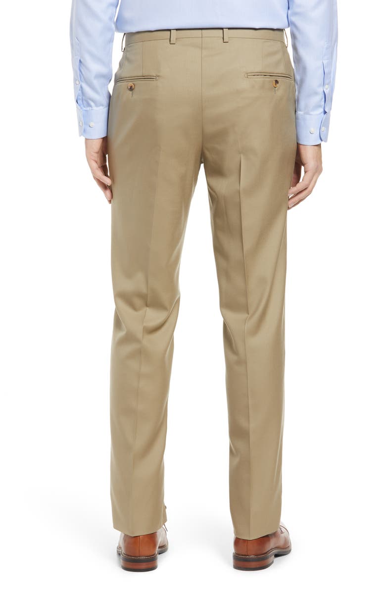 Heritage Gold Hickey Freeman B Series Honeyway Flat Front Wool Dress Pants, Alternate, color, 