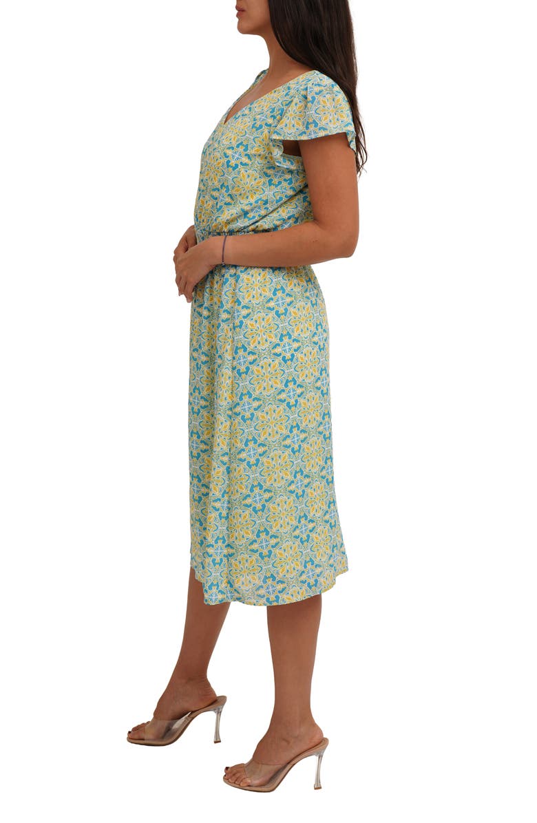 CYRUS Flutter Sleeve Midi Dress, Alternate, color, 