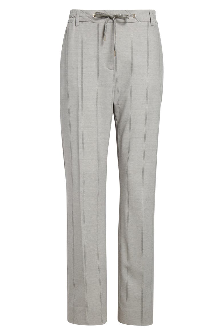 Stripe Stretch Wool Flannel Narrow Leg Pants, Alternate, color, LIGHT GRAY MELANGE